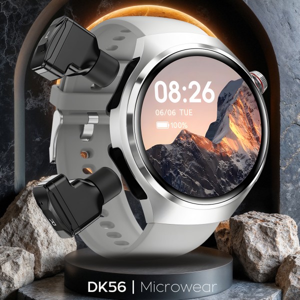 Smartwatch Microwear DK56 –  Silver Silicone